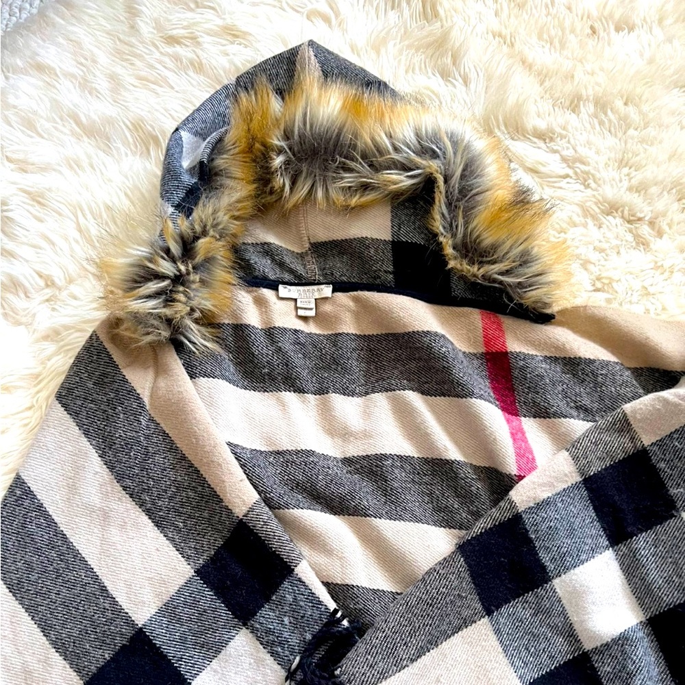 Burberry Shawl Cape With Hood
